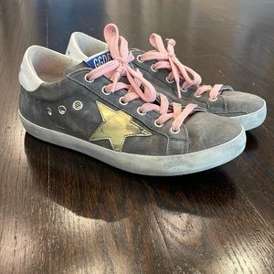 Golden goose superstar grey suede sneakers